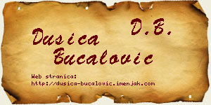 Dušica Bucalović vizit kartica